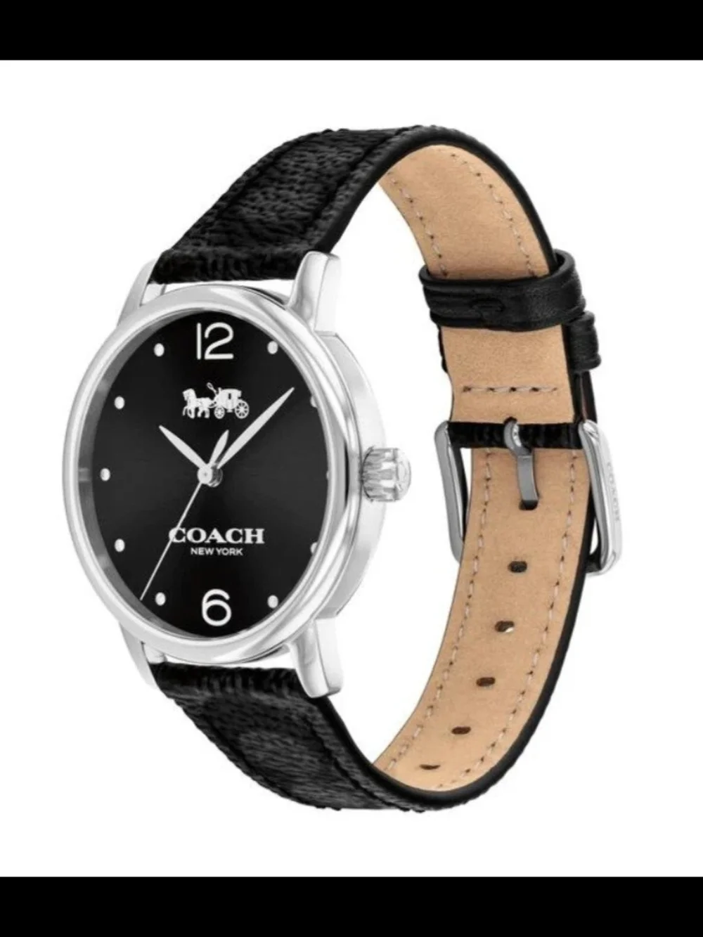 Coach Grand 36mm Women's Watch Stainless Steel Case Black Dial